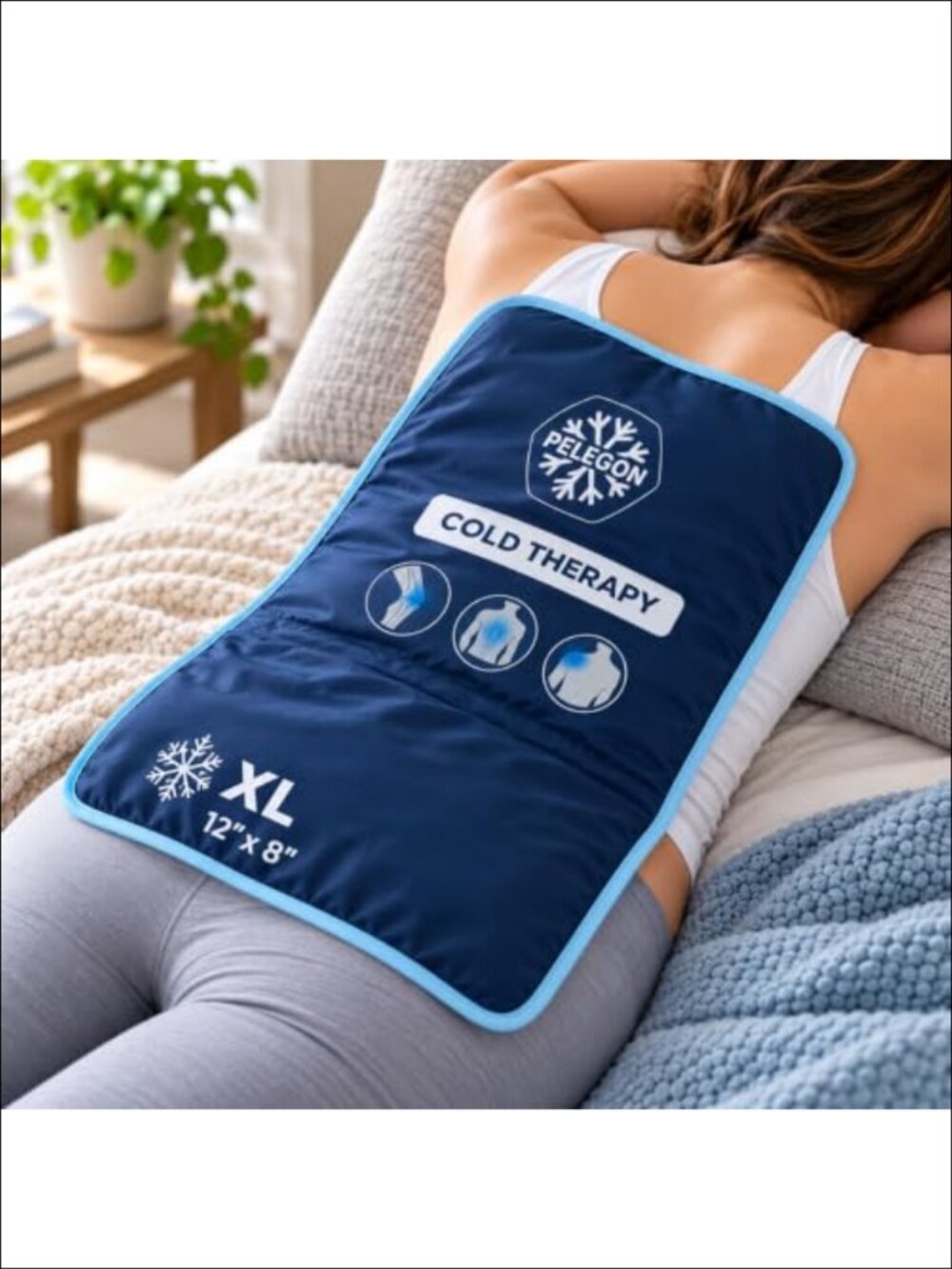XL Reusable Gel Ice Pack 11x15 Soft Fabric Cold Therapy for Back Knee